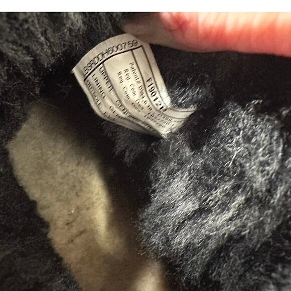 UGG Black Suede Furry Mini Bailey Button Ankle Boot 6 - Picture 15 of 15